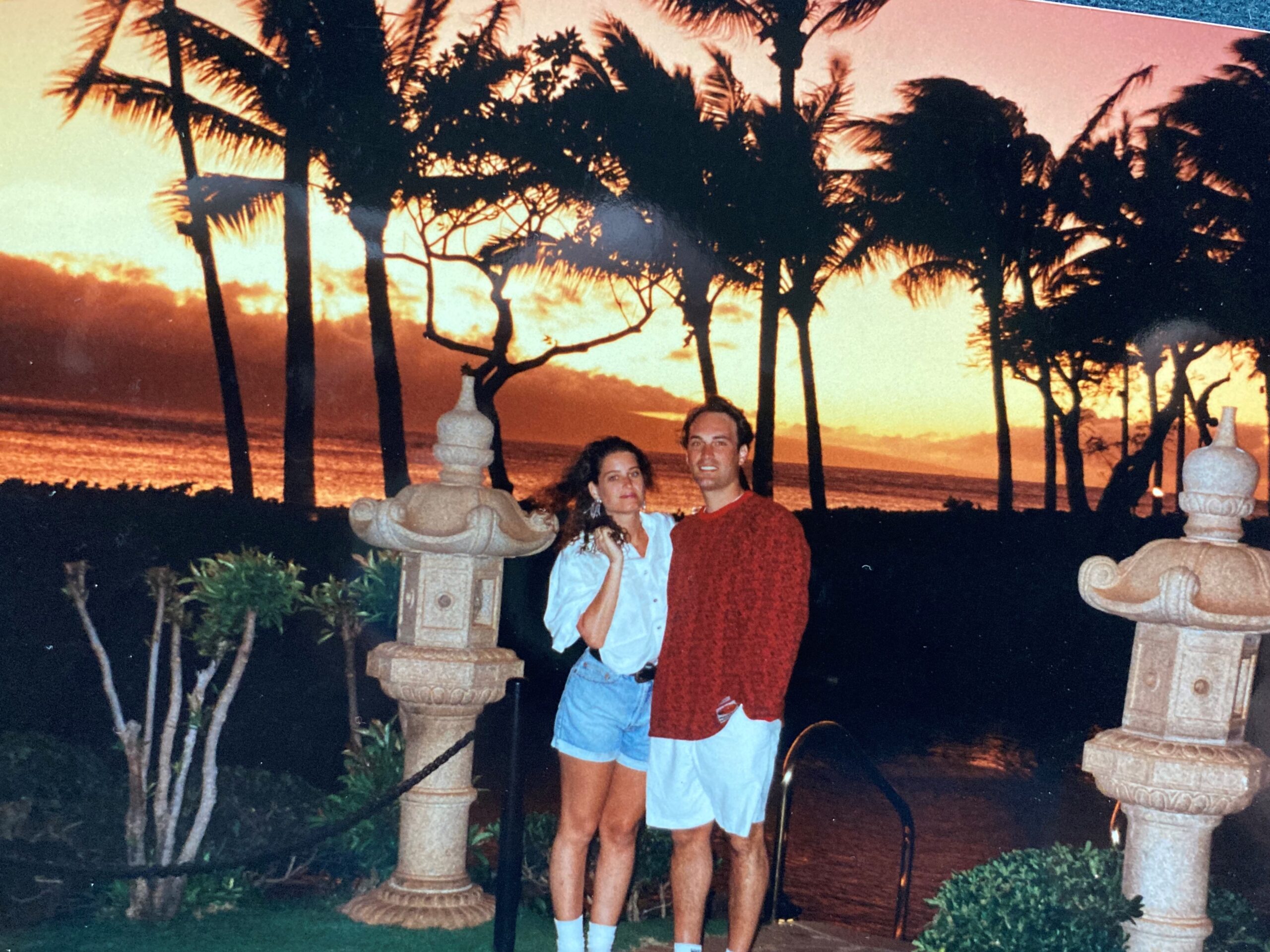 The happy couple in Hawaii